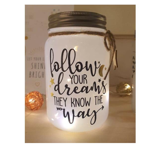 Stellar Haus Follow Your Dreams Sparkle Jar