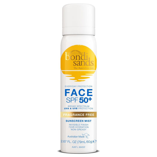 Bondi Sands SPF 50+ Fragrance Free Sunscreen Face Mist 79mL