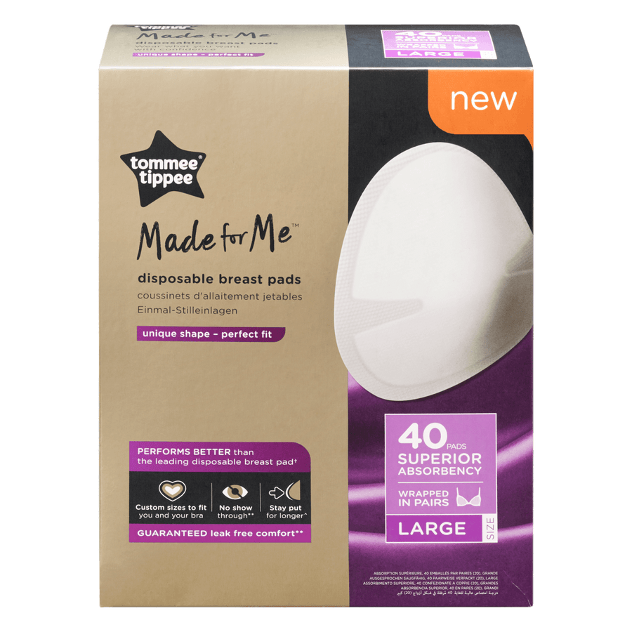 Tommee Tippee Made for Me Disposable Breast Pads 40pk - Large