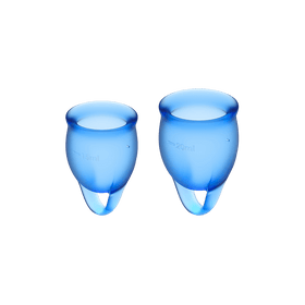 Satisfyer Feel Confident Menstrual Cups - Dark Blue