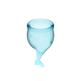 Satisfyer Feel Secure Menstrual Cups - Light Blue
