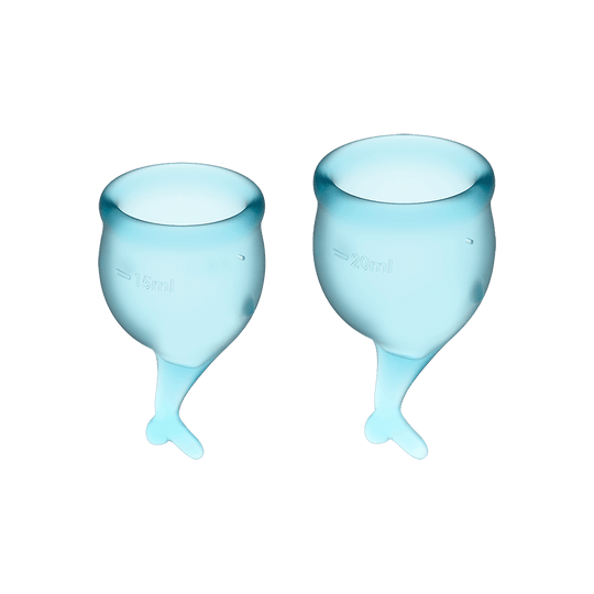 Satisfyer Feel Secure Menstrual Cups - Light Blue
