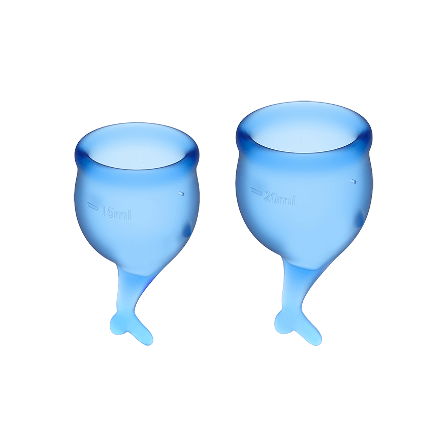 Satisfyer Feel Secure Menstrual Cups - Dark Blue