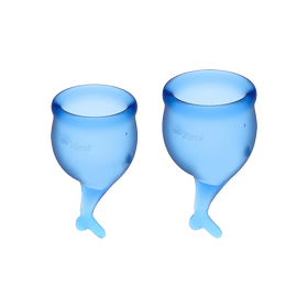 Satisfyer Feel Secure Menstrual Cups - Dark Blue