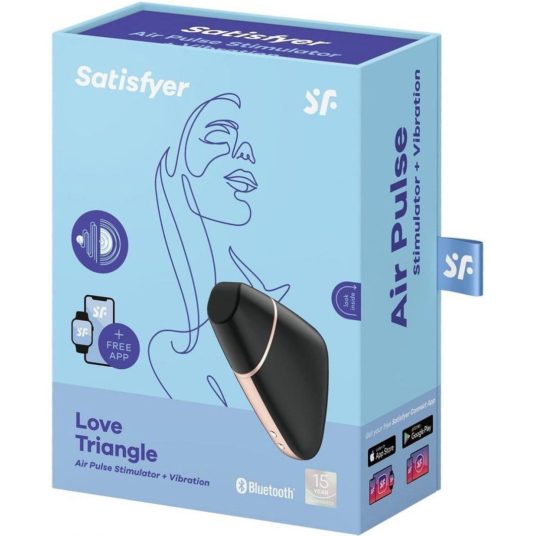 Satisfyer Love Triangle Air Pulse Stimulator + Vibration - Black