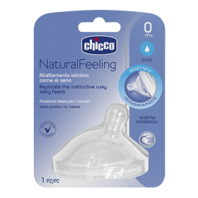 Chicco NaturalFeeling Silicone Teat - 0m+ Regular Flow 1pk