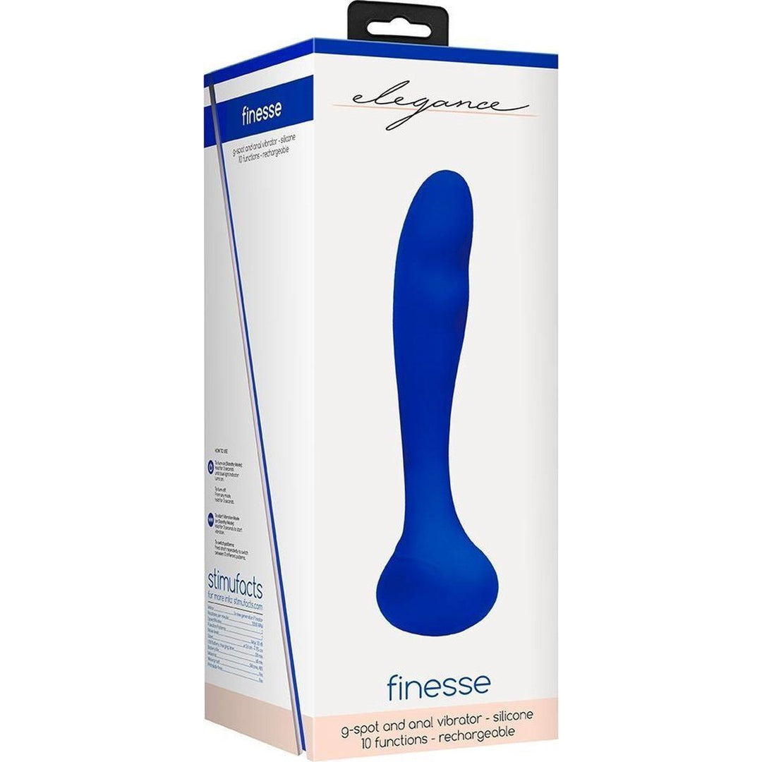 Elegance Finesse G-Spot and Anal Vibrator - Blue