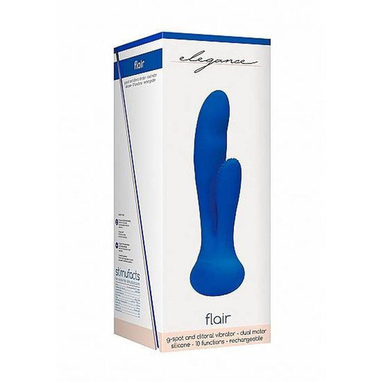 Elegance Flair G-Spot and Clitoral Vibrator - Blue