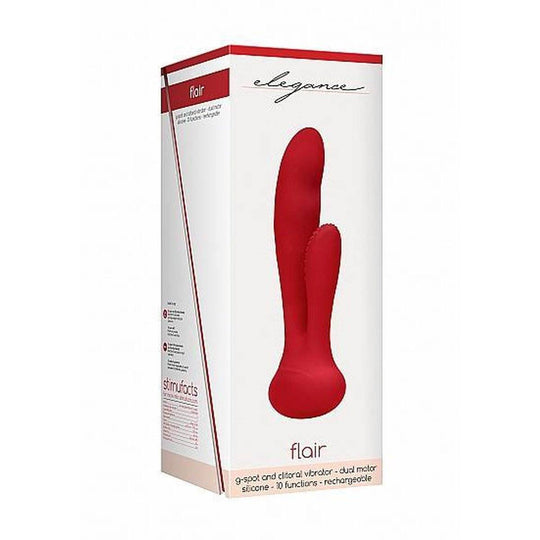 Elegance Flair G-Spot and Clitoral Vibrator - Red