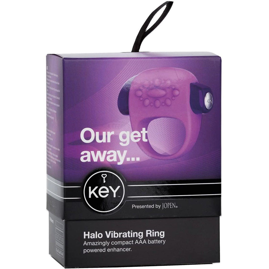 KEY by Jopen Halo Vibrating Cock Ring - Purple