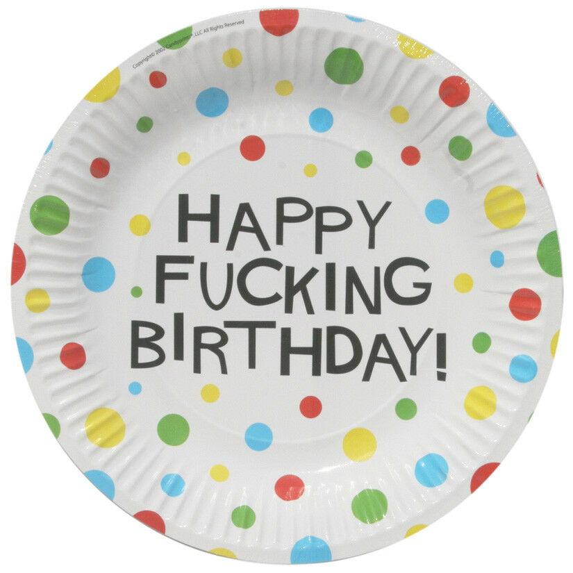 Little Genie Happy F*cking Birthday! X-Rated Birthday Plates