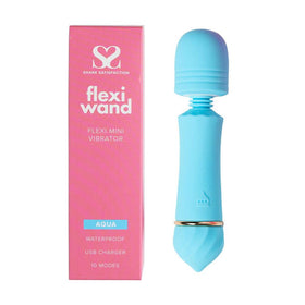 Share Satisfaction Flexi Wand Mini Vibrator - Aqua