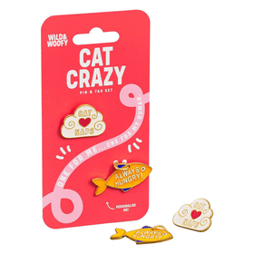 Wild & Woofy Pin & Tag Set Cat