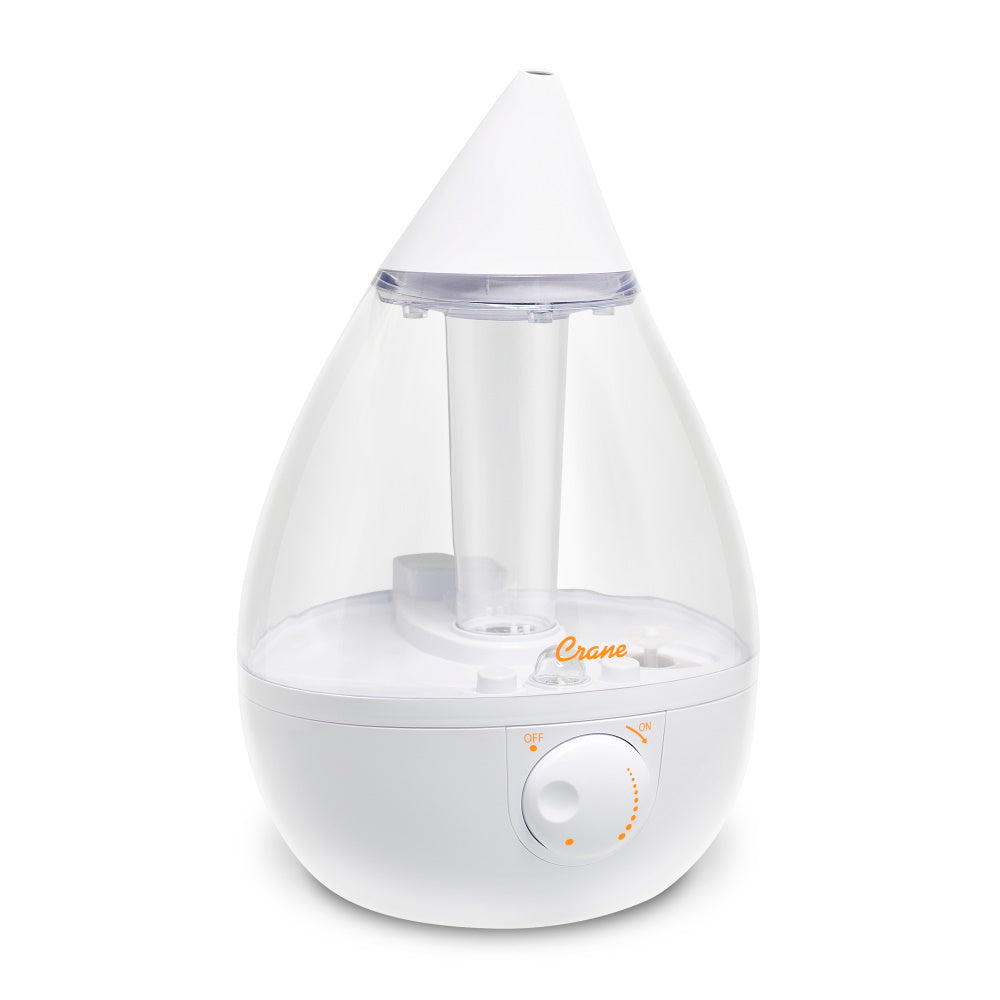 Crane 4in1 Top Fill Drop Humidifier with Sound Machine - Clear/White