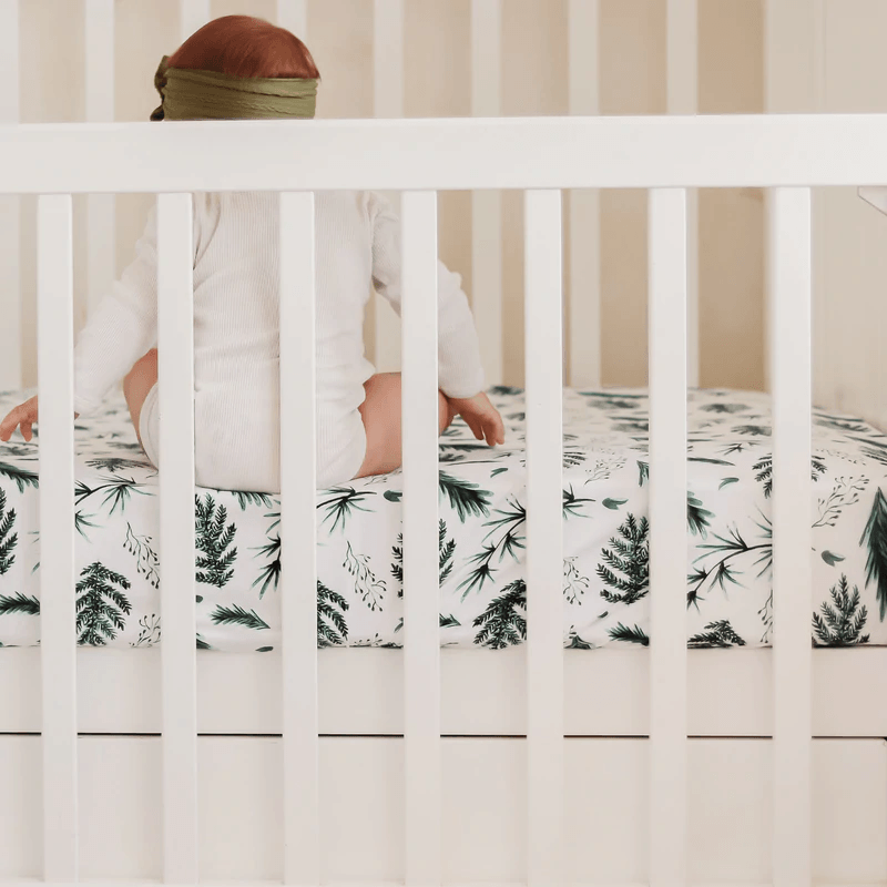 Mod & Tod Organic Fitted Cot Sheet - Evergreen