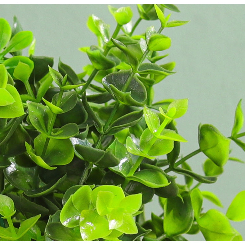 Mini Potted Artificial Plastic Green Plants - Luohan