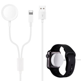 2 in 1 iPhone Charger Cable & Charging Station for Apple Watch