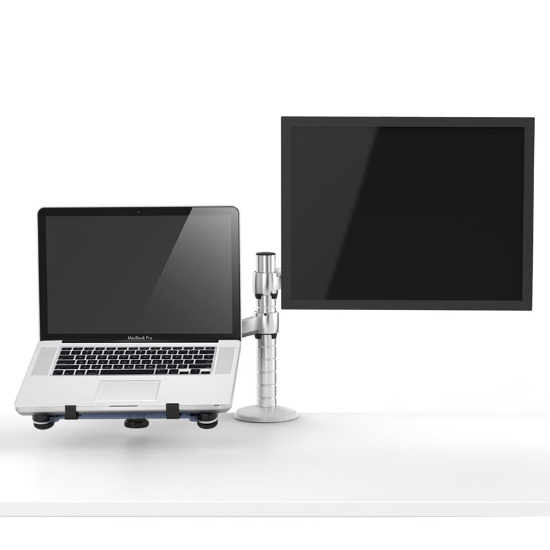 2in1 Adjustable Dual Arm Desk Mounts Stand Holder - Monitor and Laptop