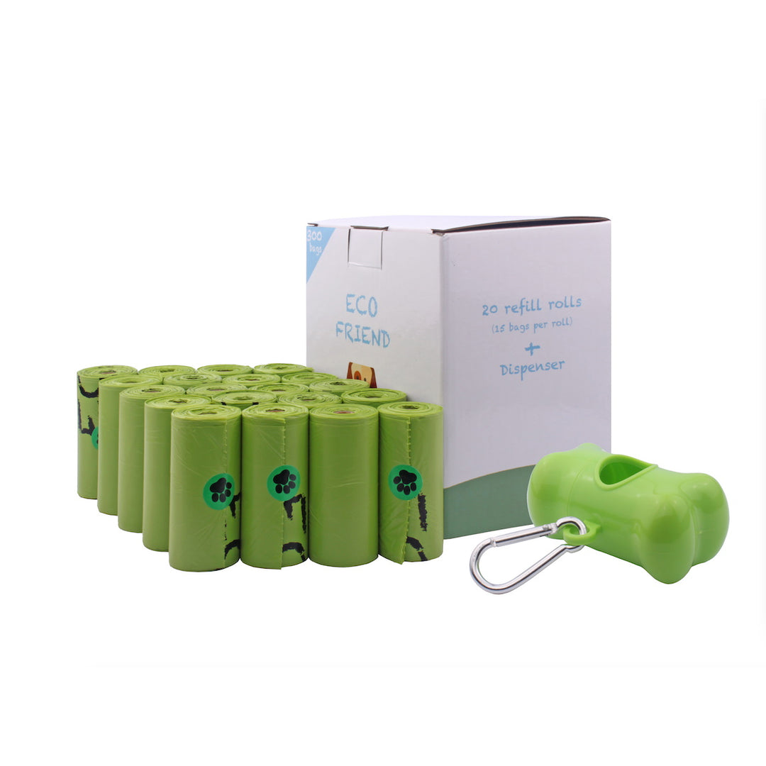 300-Count Biodegradable Poop Bags with Dispenser