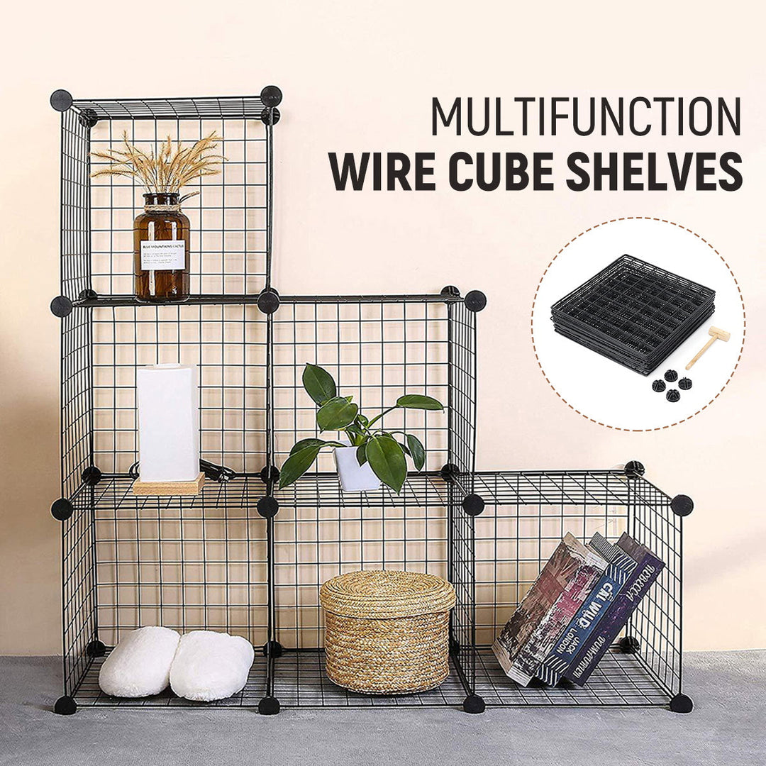 6 Cube DIY Storage Metal Wire Organizer