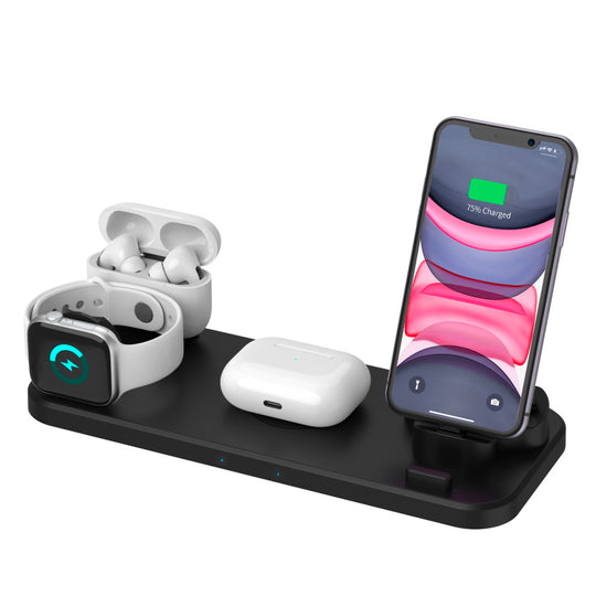 6in1 Wireless Charging Station Dock for Apple Android