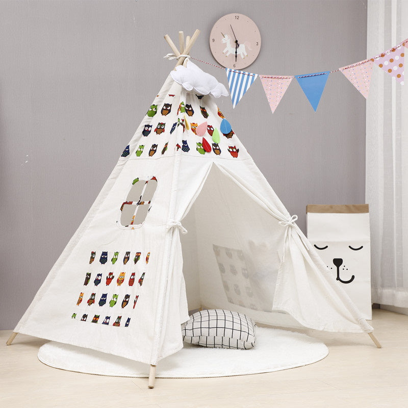 Kids Natural Cotton Teepee Play Tent