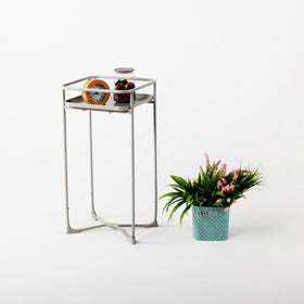 Modern Loft Metal Side Table Flower Stand - Square