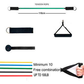 100lbs Exercise Training Resistance Bands Set