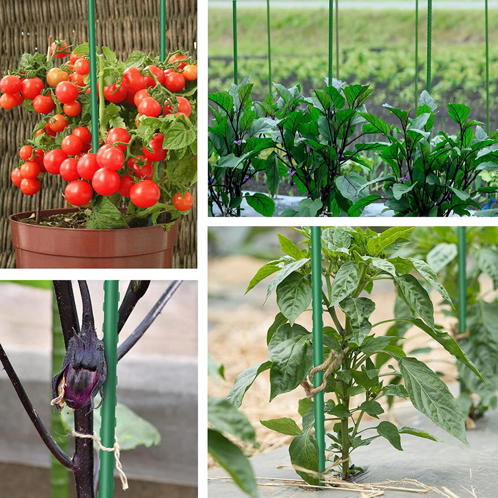 10 pcs. Heavy Duty Plastic Coated Metal Stake Plant Support