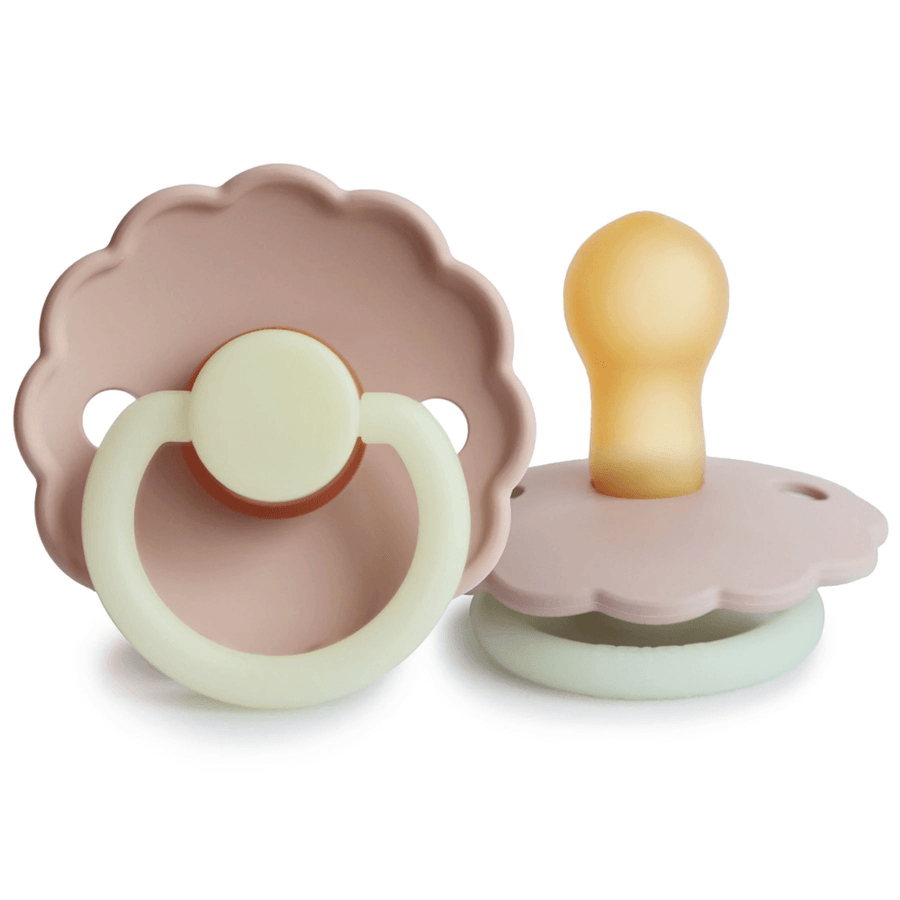 FRIGG Daisy Natural Rubber Pacifier 2 Pack - Blush Night