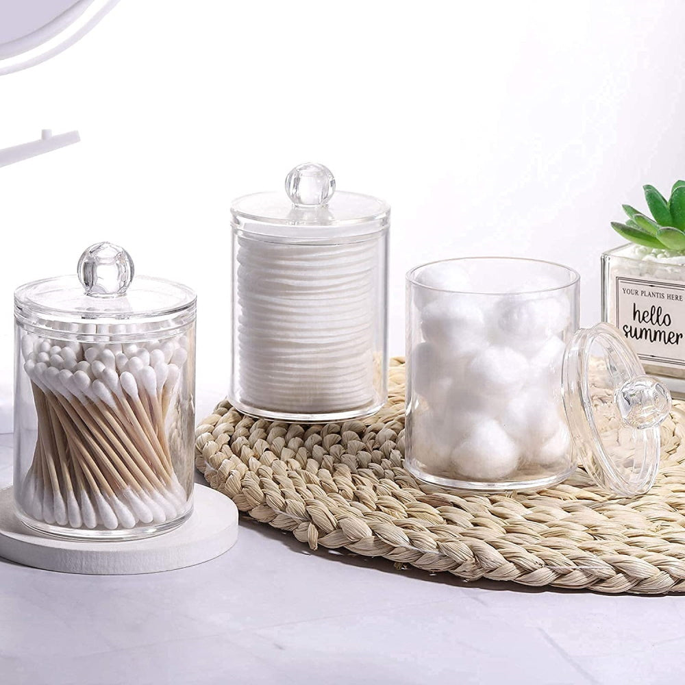 Acrylic Cotton Swab Ball Pad Holder Container