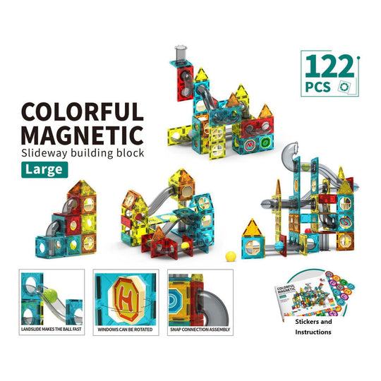Magnetic Building Blocks Educational STEM Toys - 122 pcs.