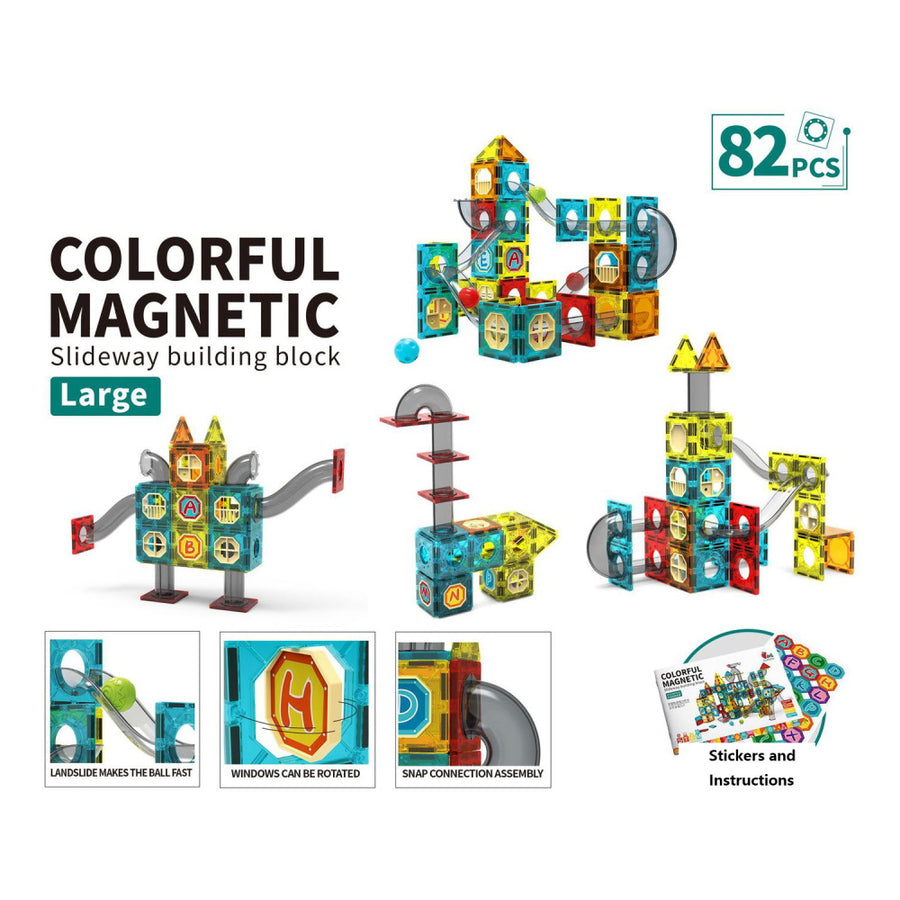 Magnetic Building Blocks Educational STEM Toys - 82 pcs.