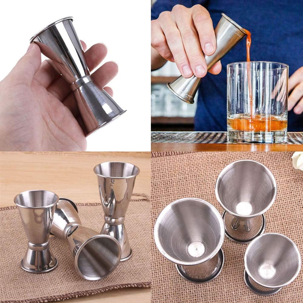 3 Stainless Steel Double Jiggers Bar Set
