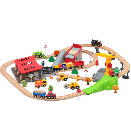 Wooden Train Tracks & Construction Toys - Railway Station