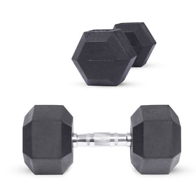 Rubber Encased Hex Dumbbell Hand Weight - 2 x 15kg