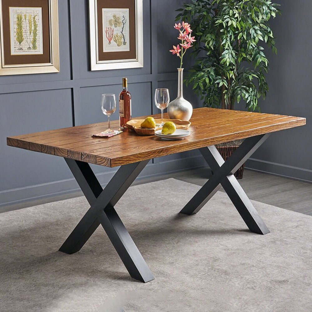 Set of 2 Steel X Shape DIY Table Bench Legs 72cm