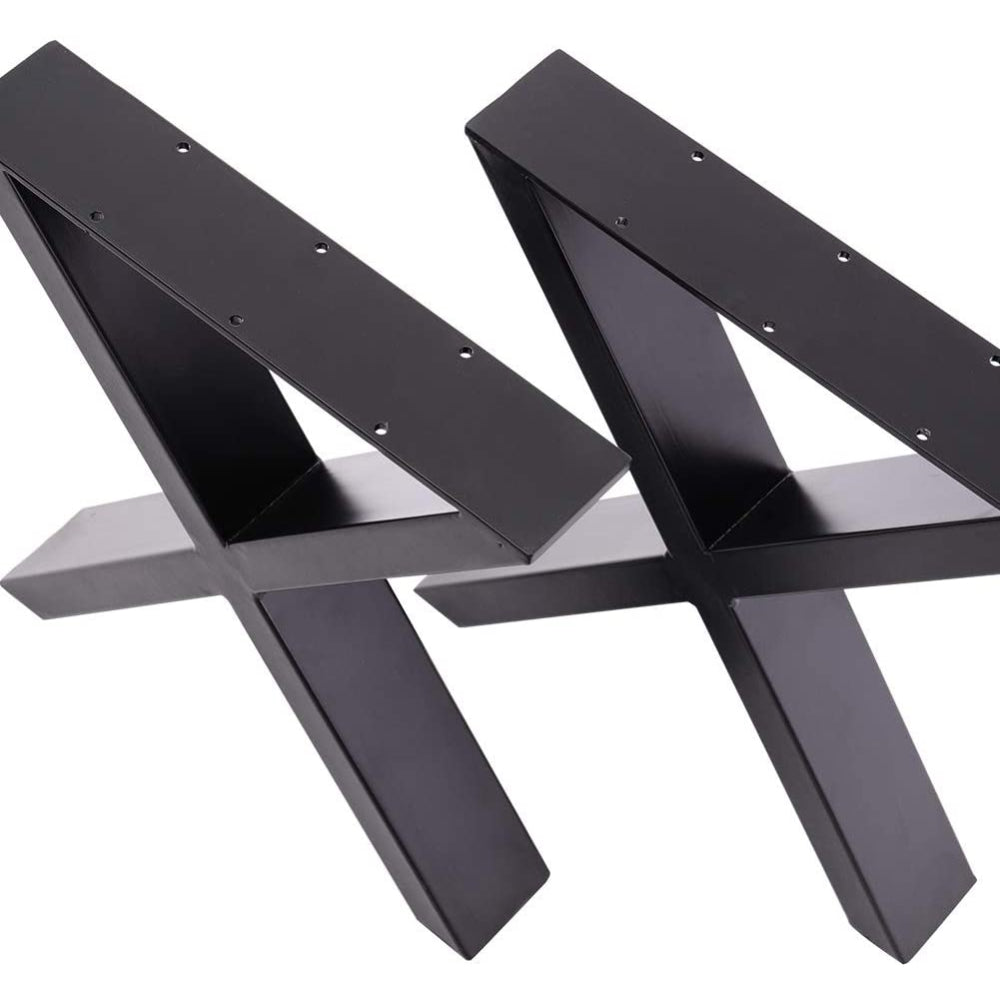 Set of 2 Steel X Shape DIY Table Bench Legs 72cm
