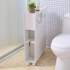 Slide-Out Bathroom Toilet Floor Cabinet