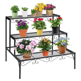 3 Tier Stair Style Metal Plant Stand