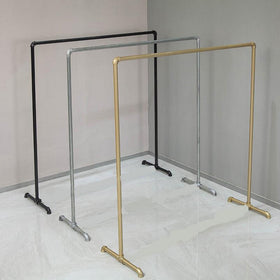 Industrial Freestanding Pipe Clothing Rack - 180cm