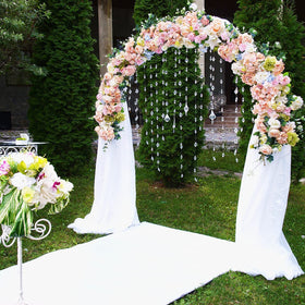 Metal Garden Arbor Wedding Arch Stand with Planting Box