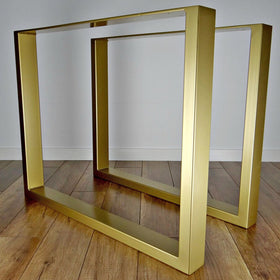 Set of 2 Steel Square Shape DIY Table Bench Legs - 72cm