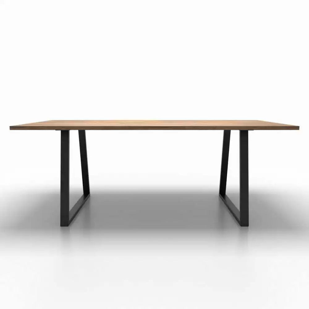Set of 2 Steel Trapezoid Shape DIY Table Bench Legs 72cm - Black