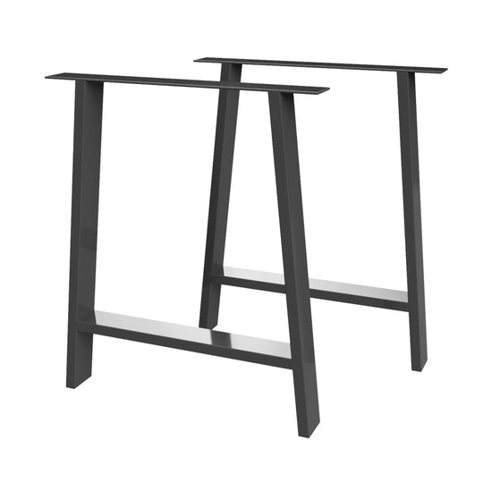 Set of 2 Steel A Shape DIY Table Bench Legs 72cm - Black