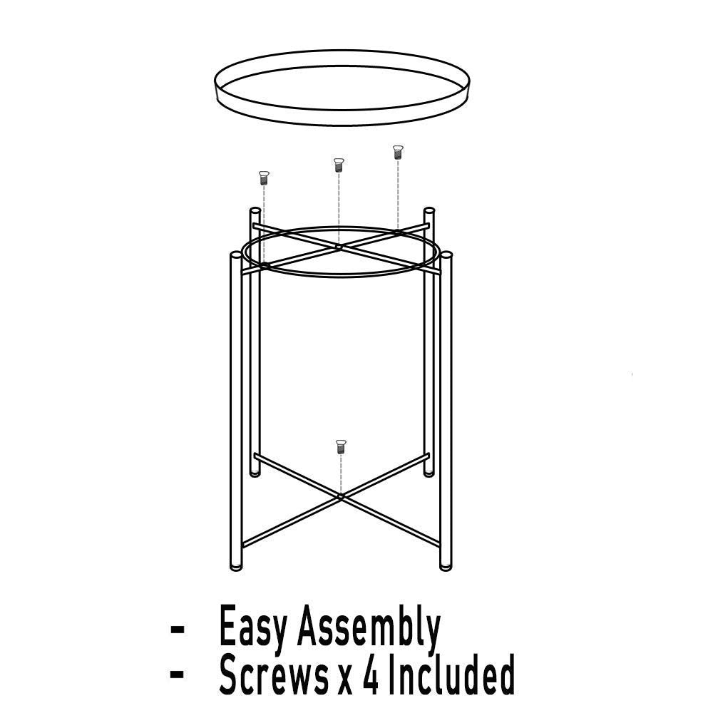 Minimalist Metal Round Tray Side Table Brands