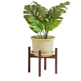 Mid Century Bamboo Indoor Plant Stand - 50cm