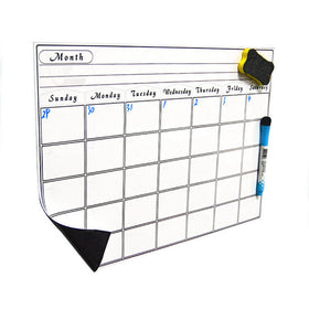 Magnetic Dry Erase Calendar Monthly Board for Fridge