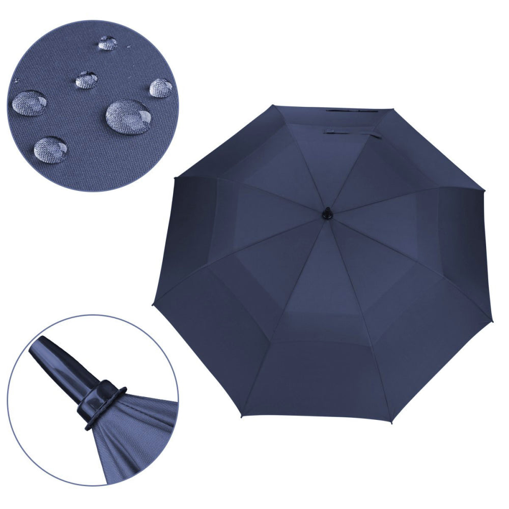 Double Canopy Vent Automatic Open Extra-Large Golf Umbrella