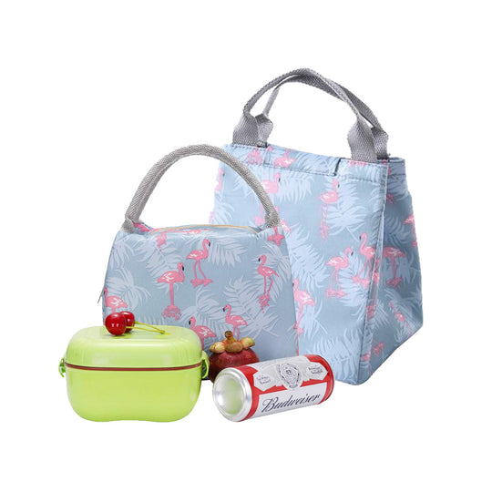 2pc Reusable Insulated Lunch Bag - Light Blue